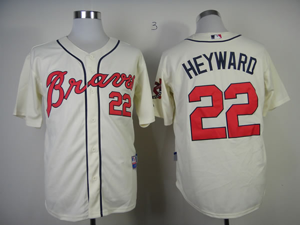 Atlanta Braves #22 Heyward Cream Cool Base Jerseys,We sell and wholesale Atlanta Braves #22 Heyward Cream Cool Base Jerseys on line form chian!