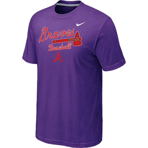 Atlanta Braves 2014 Home Practice T-Shirt - Purple,We sell and wholesale Atlanta Braves 2014 Home Practice T-Shirt - Purple on line form chian!