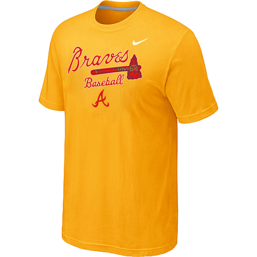 Atlanta Braves 2014 Home Practice T-Shirt - Yellow,We sell and wholesale Atlanta Braves 2014 Home Practice T-Shirt - Yellow on line form chian!
