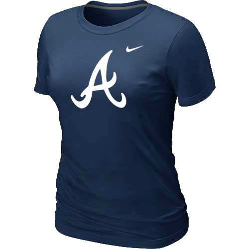 Atlanta Braves Heathered Nike Women's D.Blue Blended T-Shirt,We sell and wholesale Atlanta Braves Heathered Nike Women's D.Blue Blended T-Shirt on line form chian!