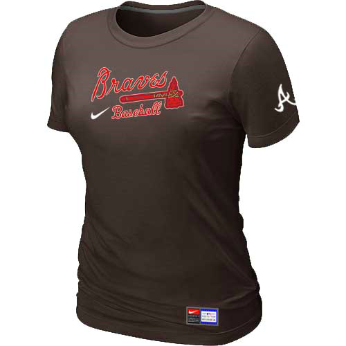 Atlanta Braves Nike Women's Brown Short Sleeve Practice T-Shirt,We sell and wholesale Atlanta Braves Nike Women's Brown Short Sleeve Practice T-Shirt on line form chian!