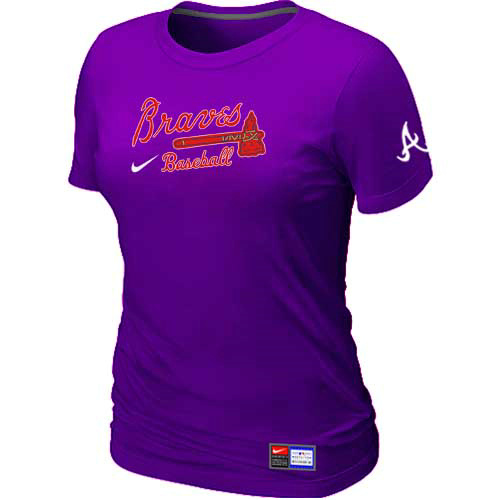 Atlanta Braves Nike Women's Purple Short Sleeve Practice T-Shirt,We sell and wholesale Atlanta Braves Nike Women's Purple Short Sleeve Practice T-Shirt on line form chian!