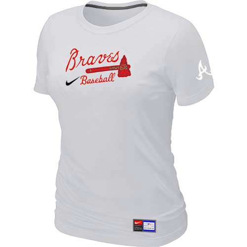 Atlanta Braves Nike Women's White Short Sleeve Practice T-Shirt,We sell and wholesale Atlanta Braves Nike Women's White Short Sleeve Practice T-Shirt on line form chian!