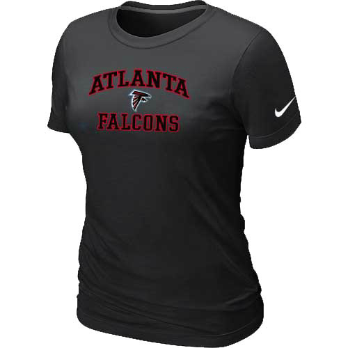 Atlanta Falcons Women's Heart & Soul Black T-Shirt,We sell and wholesale Atlanta Falcons Women's Heart & Soul Black T-Shirt on line form chian!
