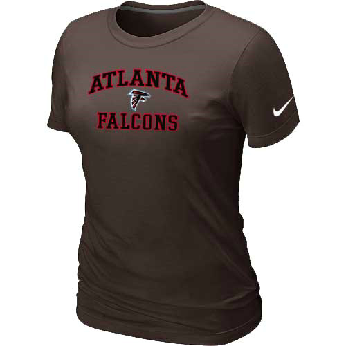 Atlanta Falcons Women's Heart & Soul Brown T-Shirt,We sell and wholesale Atlanta Falcons Women's Heart & Soul Brown T-Shirt on line form chian!