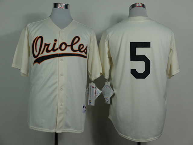 Baltimore Orioles #5 Brooks Robinson Throwback 1954 Cream Jerseys,We sell and wholesale Baltimore Orioles #5 Brooks Robinson Throwback 1954 Cream Jerseys on line form chian!