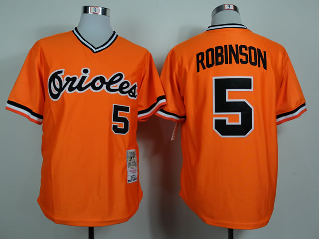 Baltimore Orioles #5 Brooks Robinson Throwback 1975 Orange Jerseys,We sell and wholesale Baltimore Orioles #5 Brooks Robinson Throwback 1975 Orange Jerseys on line form chian!