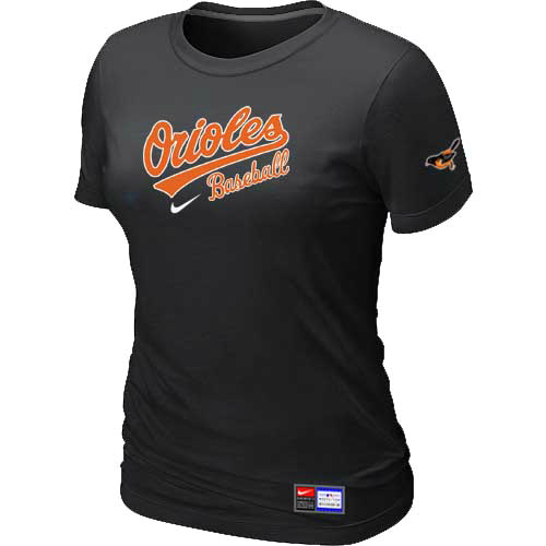 Baltimore Orioles Nike Women's Black Short Sleeve Practice T-Shirt,We sell and wholesale Baltimore Orioles Nike Women's Black Short Sleeve Practice T-Shirt on line form chian!