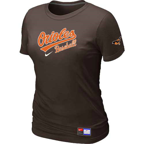 Baltimore Orioles Nike Women's Brown Short Sleeve Practice T-Shirt,We sell and wholesale Baltimore Orioles Nike Women's Brown Short Sleeve Practice T-Shirt on line form chian!