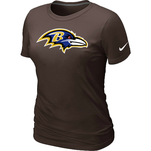 Baltimore Ravens Brown Women's Logo T-Shirt,We sell and wholesale Baltimore Ravens Brown Women's Logo T-Shirt on line form chian!