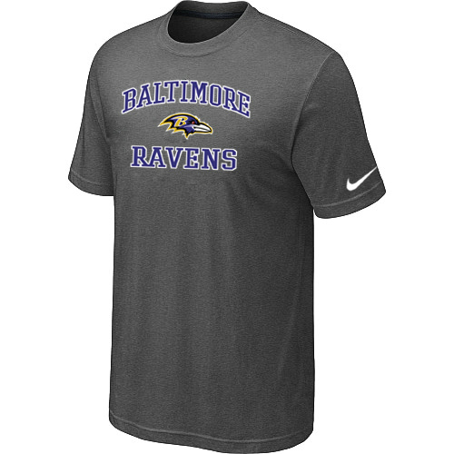 Baltimore Ravens Heart & Soull Dark grey T-Shirt,We sell and wholesale Baltimore Ravens Heart & Soull Dark grey T-Shirt on line form chian!