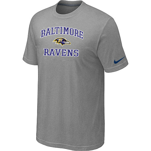 Baltimore Ravens Heart & Soull Light grey T-Shirt,We sell and wholesale Baltimore Ravens Heart & Soull Light grey T-Shirt on line form chian!