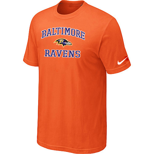 Baltimore Ravens Heart & Soull Orange T-Shirt,We sell and wholesale Baltimore Ravens Heart & Soull Orange T-Shirt on line form chian!