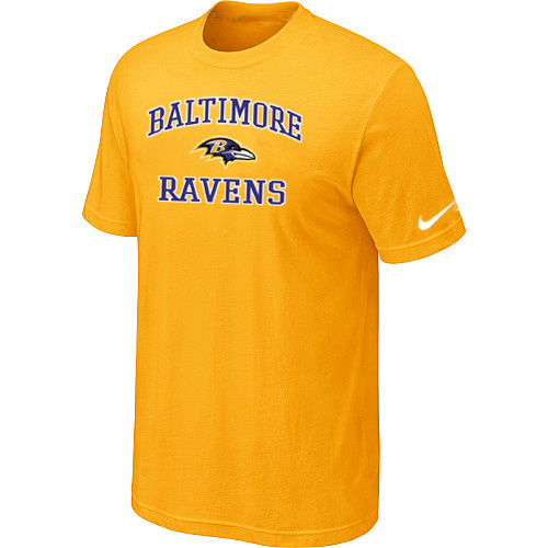 Baltimore Ravens Heart & Soull Yellow T-Shirt,We sell and wholesale Baltimore Ravens Heart & Soull Yellow T-Shirt on line form chian!
