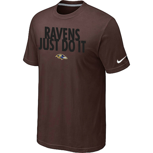 Baltimore Ravens Just Do It Brown T-Shirt,We sell and wholesale Baltimore Ravens Just Do It Brown T-Shirt on line form chian!