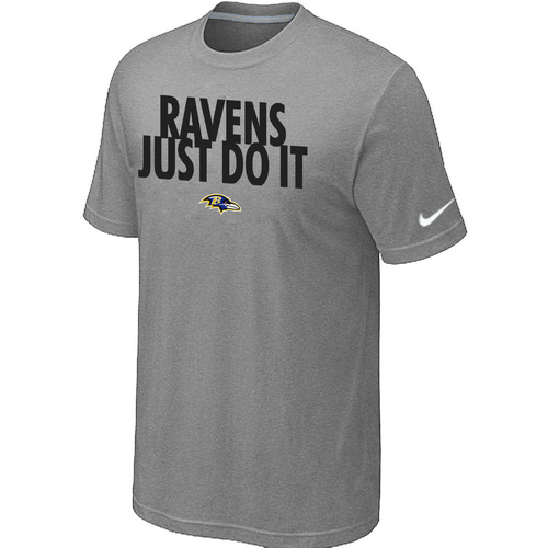 Baltimore Ravens Just Do It L.Grey T-Shirt,We sell and wholesale Baltimore Ravens Just Do It L.Grey T-Shirt on line form chian!