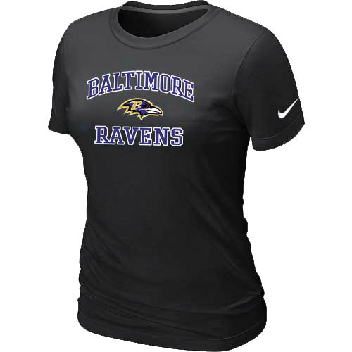 Baltimore Ravens Women's Heart & Soul Black T-Shirt,We sell and wholesale Baltimore Ravens Women's Heart & Soul Black T-Shirt on line form chian!