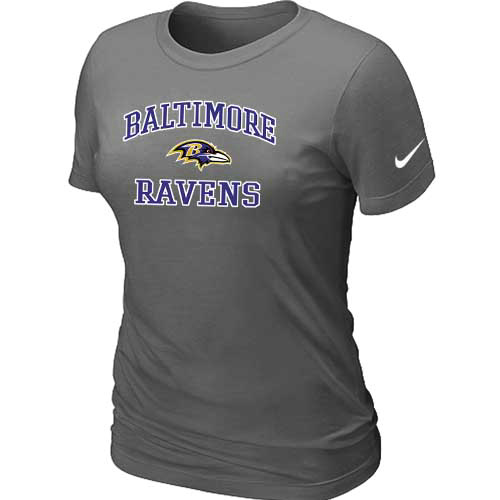 Baltimore Ravens Women's Heart & Soul D.Grey T-Shirt,We sell and wholesale Baltimore Ravens Women's Heart & Soul D.Grey T-Shirt on line form chian!