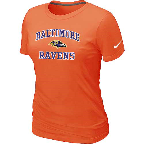 Baltimore Ravens Women's Heart & Soul Orange T-Shirt,We sell and wholesale Baltimore Ravens Women's Heart & Soul Orange T-Shirt on line form chian!