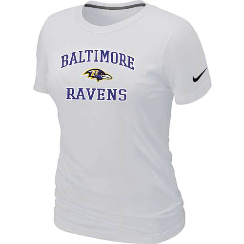 Baltimore Ravens Women's Heart & Soul White T-Shirt,We sell and wholesale Baltimore Ravens Women's Heart & Soul White T-Shirt on line form chian!
