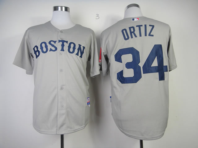 Boston Red Sox #34 David Ortiz 2013 Grey Jerseys,We sell and wholesale Boston Red Sox #34 David Ortiz 2013 Grey Jerseys on line form chian!