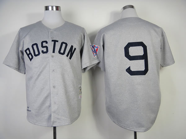 Boston Red Sox #9 Ted Williams 1939 Gray Wollens Throwback Jerseys,We sell and wholesale Boston Red Sox #9 Ted Williams 1939 Gray Wollens Throwback Jerseys on line form chian!
