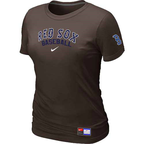 Boston Red Sox Nike Women's Brown Short Sleeve Practice T-Shirt,We sell and wholesale Boston Red Sox Nike Women's Brown Short Sleeve Practice T-Shirt on line form chian!