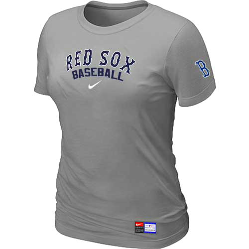 Boston Red Sox Nike Women's L.Grey Short Sleeve Practice T-Shirt,We sell and wholesale Boston Red Sox Nike Women's L.Grey Short Sleeve Practice T-Shirt on line form chian!