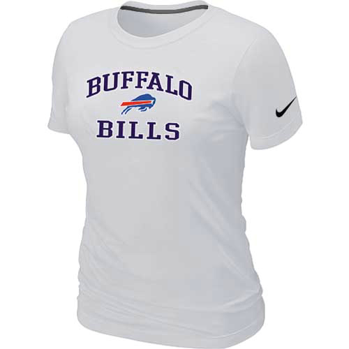 Buffalo Bills Women's Heart & Soul White T-Shirt,We sell and wholesale Buffalo Bills Women's Heart & Soul White T-Shirt on line form chian!