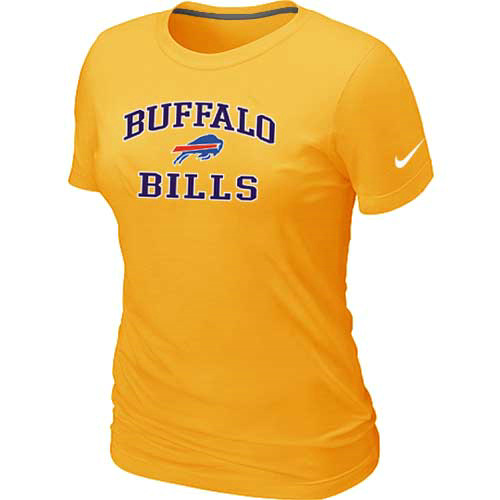 Buffalo Bills Women's Heart & Soul Yellow T-Shirt,We sell and wholesale Buffalo Bills Women's Heart & Soul Yellow T-Shirt on line form chian!