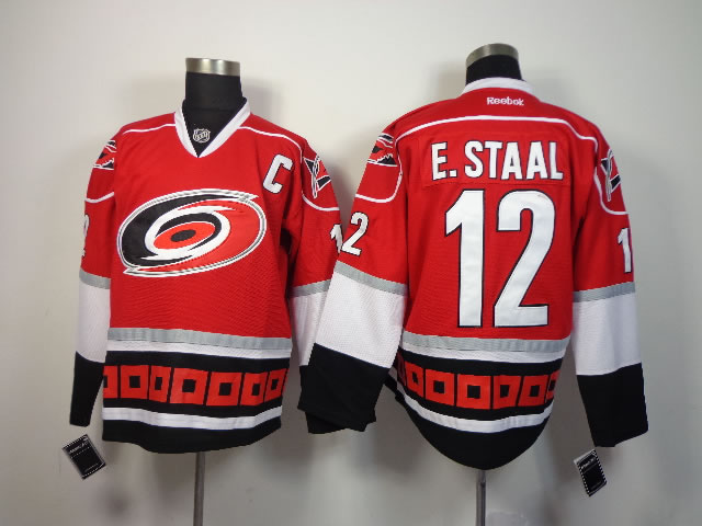 Carolina Hurricanes #12 E.Staal C Patch Red Jerseys,We sell and wholesale Carolina Hurricanes #12 E.Staal C Patch Red Jerseys on line form chian!