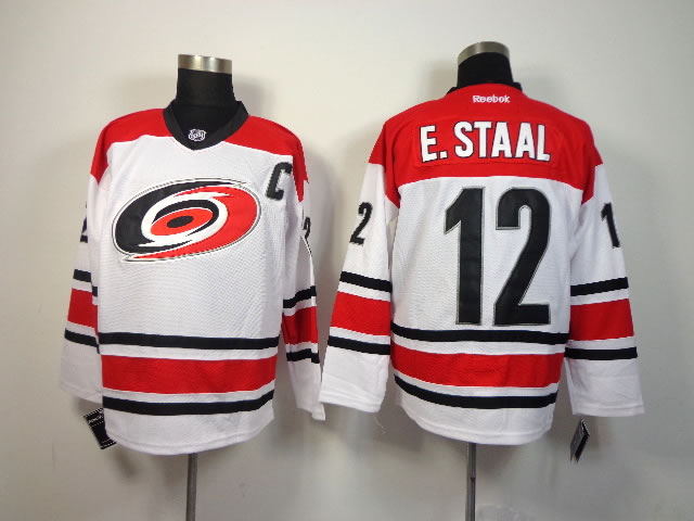 Carolina Hurricanes #12 E.Staal C Patch White Jerseys,We sell and wholesale Carolina Hurricanes #12 E.Staal C Patch White Jerseys on line form chian!