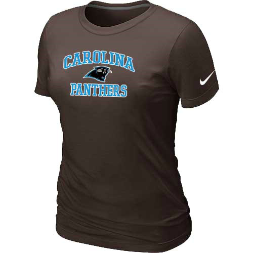 Carolina Panthers Women's Heart & Soul Brown T-Shirt,We sell and wholesale Carolina Panthers Women's Heart & Soul Brown T-Shirt on line form chian!