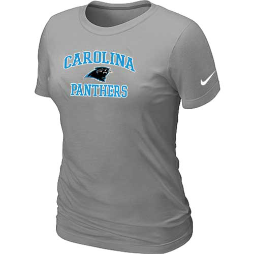 Carolina Panthers Women's Heart & Soul L.Grey T-Shirt,We sell and wholesale Carolina Panthers Women's Heart & Soul L.Grey T-Shirt on line form chian!
