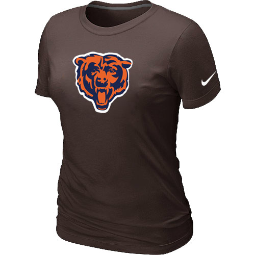 Chicago Bears Black Tean Logo Women's Brown T-Shirt,We sell and wholesale Chicago Bears Black Tean Logo Women's Brown T-Shirt on line form chian!