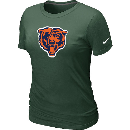 Chicago Bears Black Tean Logo Women's D.Green T-Shirt,We sell and wholesale Chicago Bears Black Tean Logo Women's D.Green T-Shirt on line form chian!