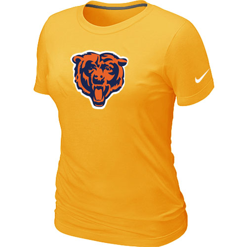 Chicago Bears Black Tean Logo Women's Yellow T-Shirt,We sell and wholesale Chicago Bears Black Tean Logo Women's Yellow T-Shirt on line form chian!