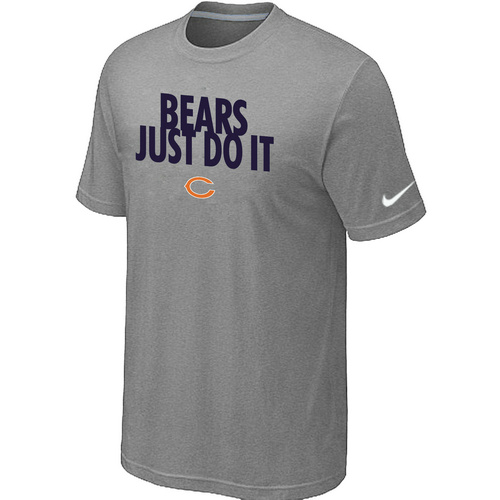 Chicago Bears Just Do It L.Grey T-Shirt,We sell and wholesale Chicago Bears Just Do It L.Grey T-Shirt on line form chian!