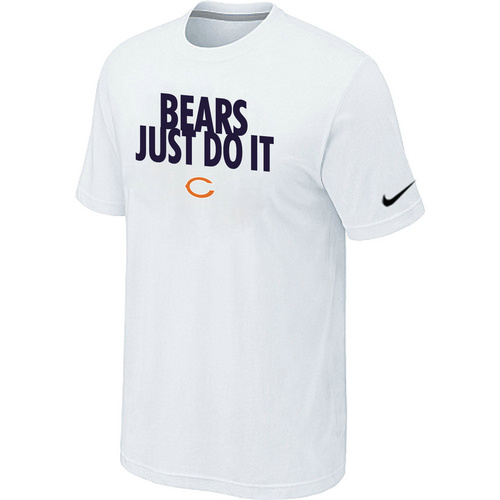 Chicago Bears Just Do It White T-Shirt,We sell and wholesale Chicago Bears Just Do It White T-Shirt on line form chian!
