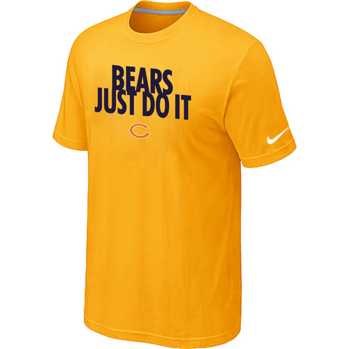 Chicago Bears Just Do It Yellow T-Shirt,We sell and wholesale Chicago Bears Just Do It Yellow T-Shirt on line form chian!