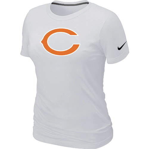Chicago Bears White Women's Logo T-Shirt,We sell and wholesale Chicago Bears White Women's Logo T-Shirt on line form chian!
