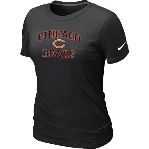Chicago Bears Women's Heart & Soul Black T-Shirt,We sell and wholesale Chicago Bears Women's Heart & Soul Black T-Shirt on line form chian!