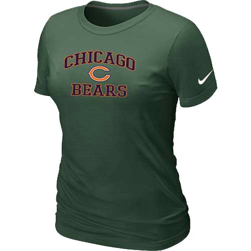 Chicago Bears Women's Heart & Soul D.Green T-Shirt,We sell and wholesale Chicago Bears Women's Heart & Soul D.Green T-Shirt on line form chian!