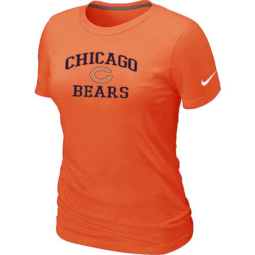 Chicago Bears Women's Heart & Soul Orange T-Shirt,We sell and wholesale Chicago Bears Women's Heart & Soul Orange T-Shirt on line form chian!