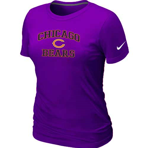 Chicago Bears Women's Heart & Soul Purple T-Shirt,We sell and wholesale Chicago Bears Women's Heart & Soul Purple T-Shirt on line form chian!