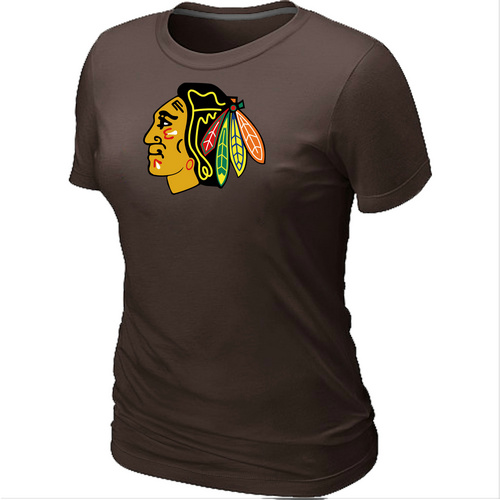 Chicago Blackhawks Big & Tall Women's Brown Logo T-Shirt,We sell and wholesale Chicago Blackhawks Big & Tall Women's Brown Logo T-Shirt on line form chian!