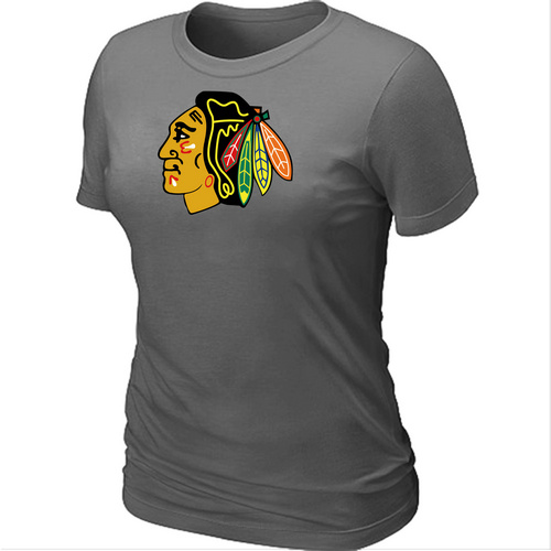 Chicago Blackhawks Big & Tall Women's D.Grey Logo T-Shirt,We sell and wholesale Chicago Blackhawks Big & Tall Women's D.Grey Logo T-Shirt on line form chian!