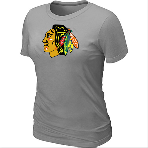 Chicago Blackhawks Big & Tall Women's L.Grey Logo T-Shirt,We sell and wholesale Chicago Blackhawks Big & Tall Women's L.Grey Logo T-Shirt on line form chian!