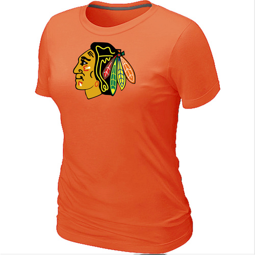 Chicago Blackhawks Big & Tall Women's Orange Logo T-Shirt,We sell and wholesale Chicago Blackhawks Big & Tall Women's Orange Logo T-Shirt on line form chian!