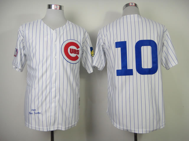 Chicago Cubs #10 Ronald Santo White Pinstripe 1969 Throwback Jerseys,We sell and wholesale Chicago Cubs #10 Ronald Santo White Pinstripe 1969 Throwback Jerseys on line form chian!
